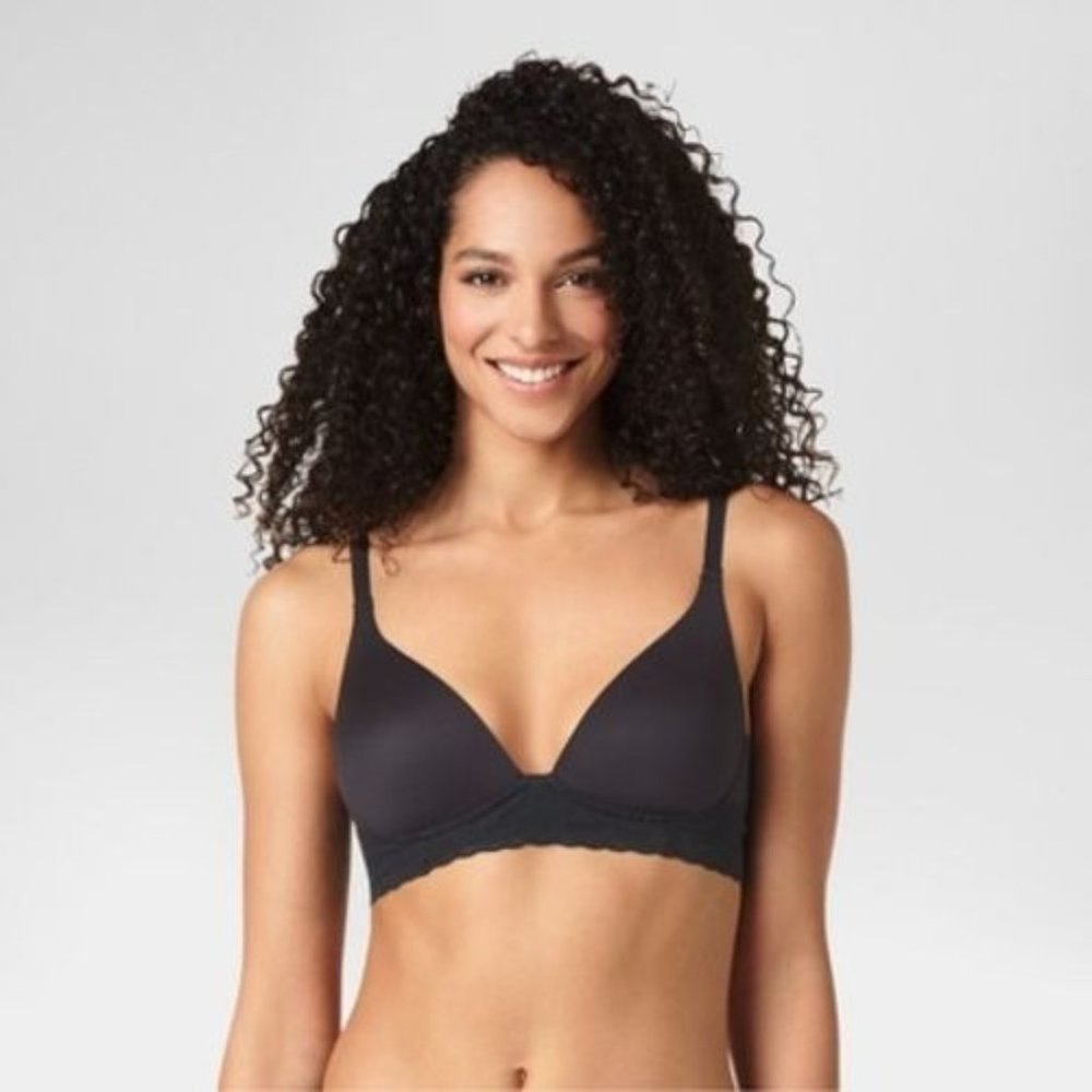 Warner's Simply Perfect Women's Supersoft Lace Wirefree Bra Size 34C